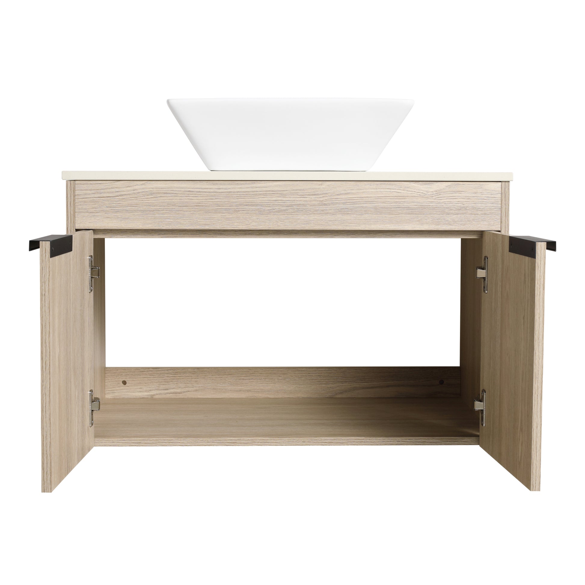 30 " Modern Design Float Bathroom Vanity With Ceramic white oak-2-bathroom-wall mounted-plywood