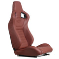 2 Piece Ergonomic Racing Seats with Adjustable Double brick red-foam-vinyl