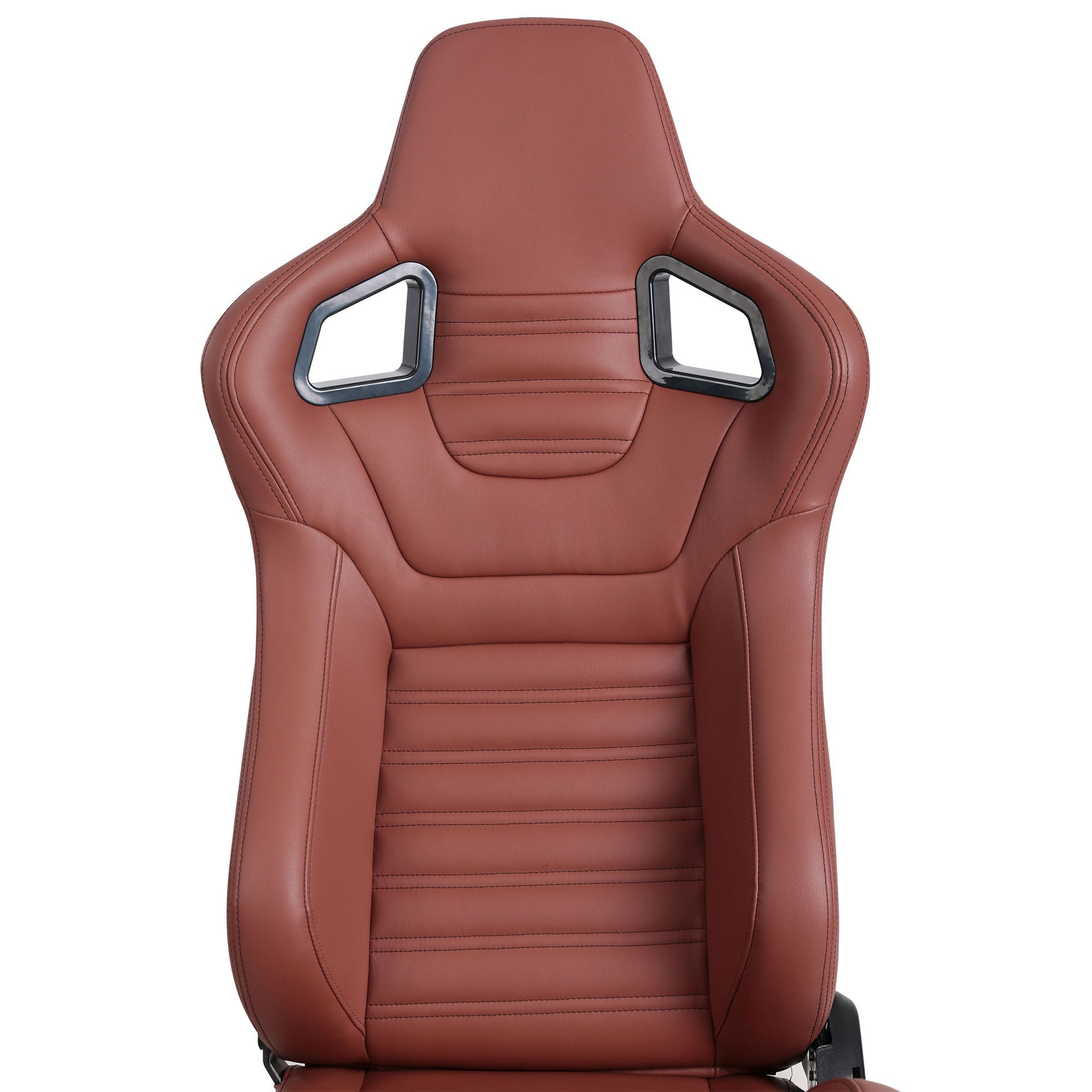 2 Piece Ergonomic Racing Seats with Adjustable Double brick red-foam-vinyl