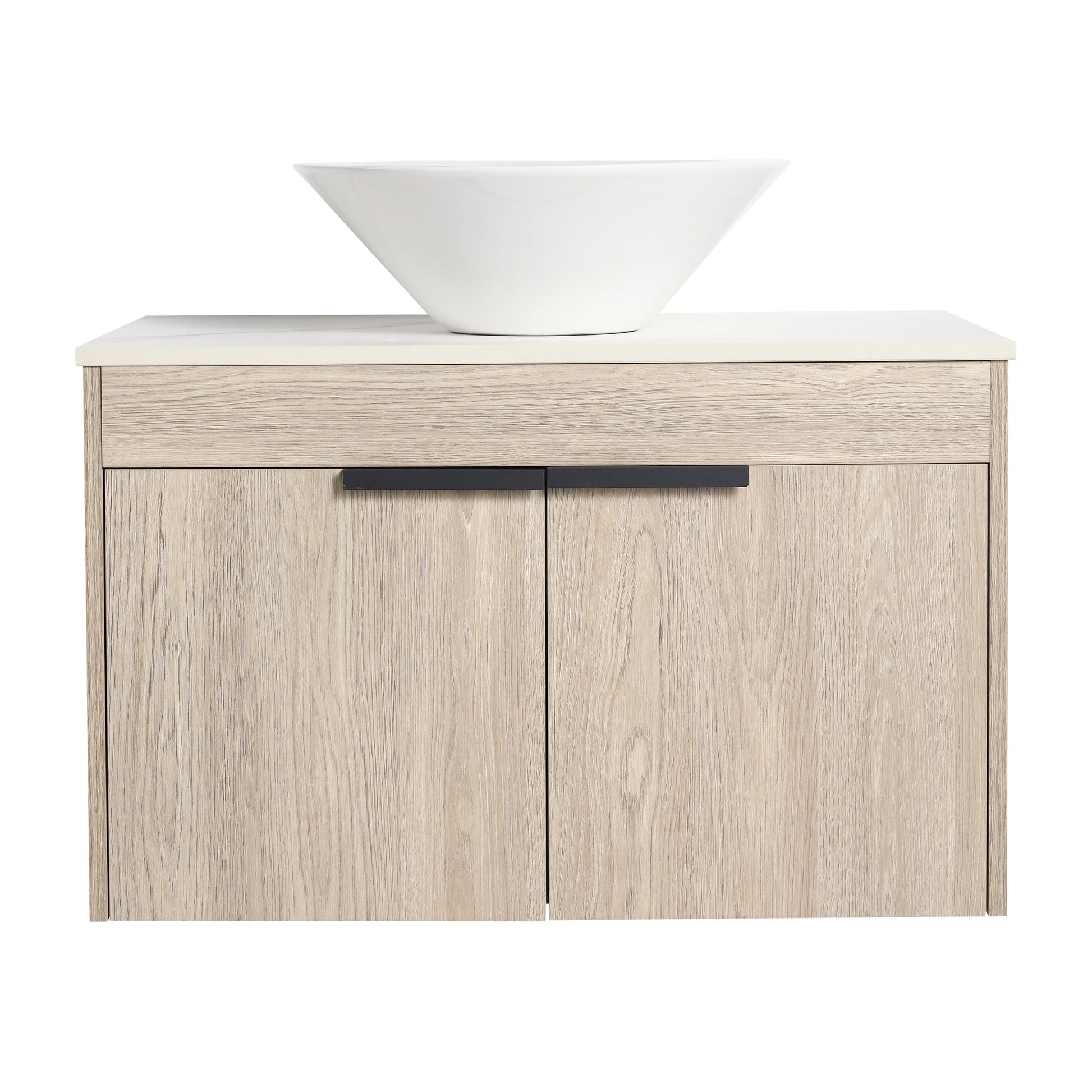 30''Modern Design Float Bathroom Vanity With Ceramic white oak-2-bathroom-wall mounted-plywood