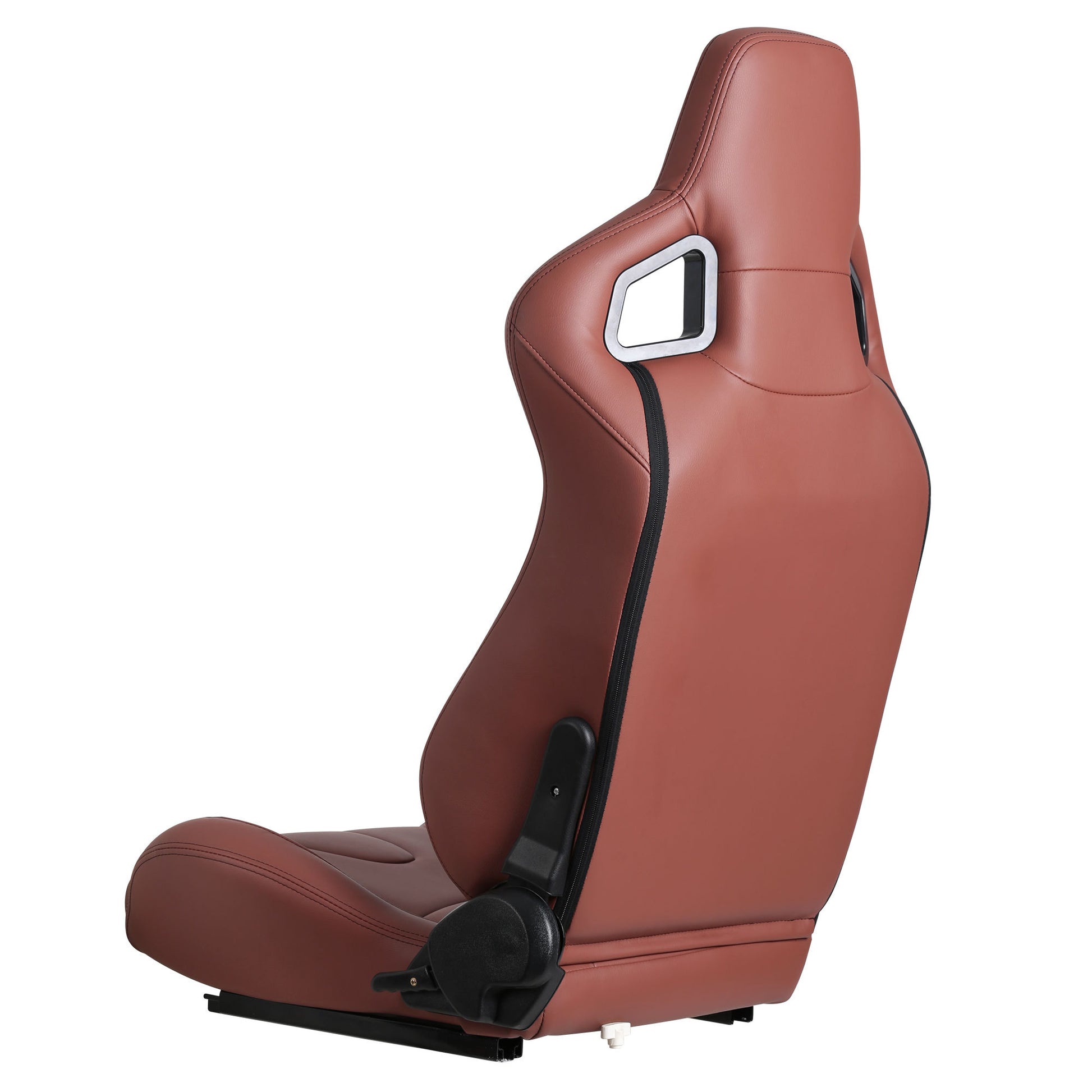 2 Piece Ergonomic Racing Seats with Adjustable Double brick red-foam-vinyl