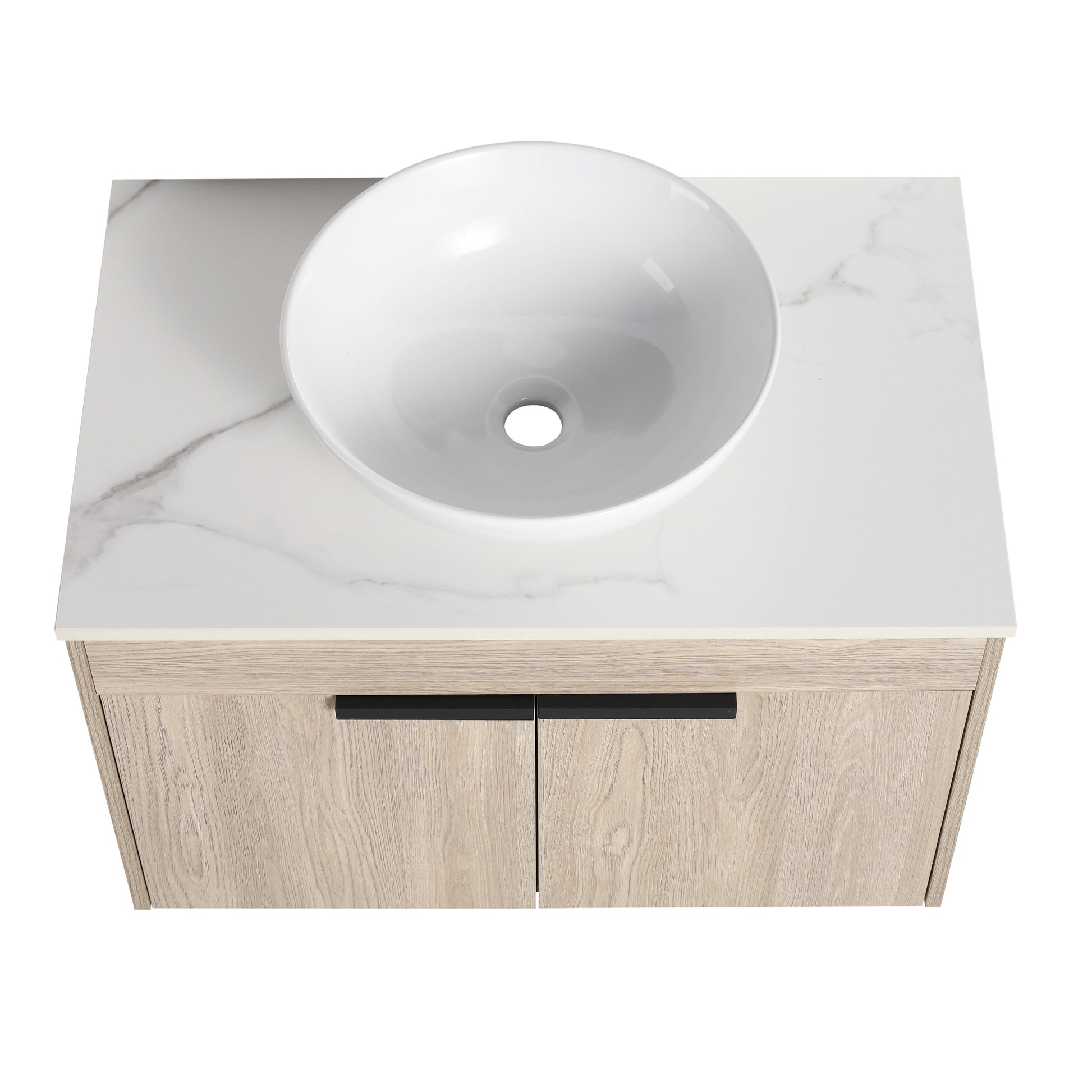 30 " Modern Design Float Bathroom Vanity With Ceramic white oak-2-bathroom-wall mounted-plywood