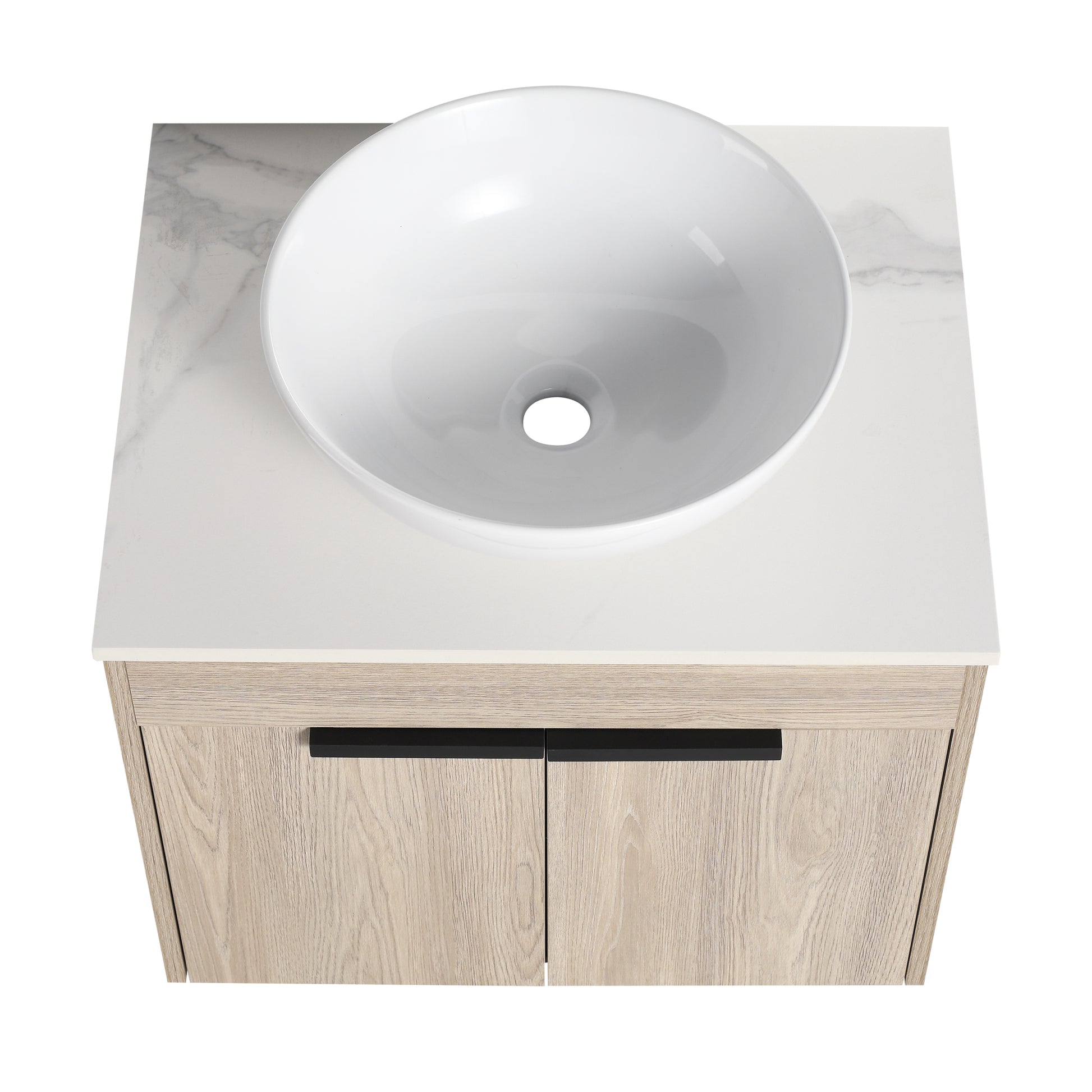 24 " Modern Design Float Bathroom Vanity With Ceramic Basin Set, Wall Mounted White Oak Vanity With Soft Close Door,Kd Packing,Kd Packing,2 Pieces Parcel Top Bab321Mowh White Oak 2 Bathroom Wall Mounted Plywood