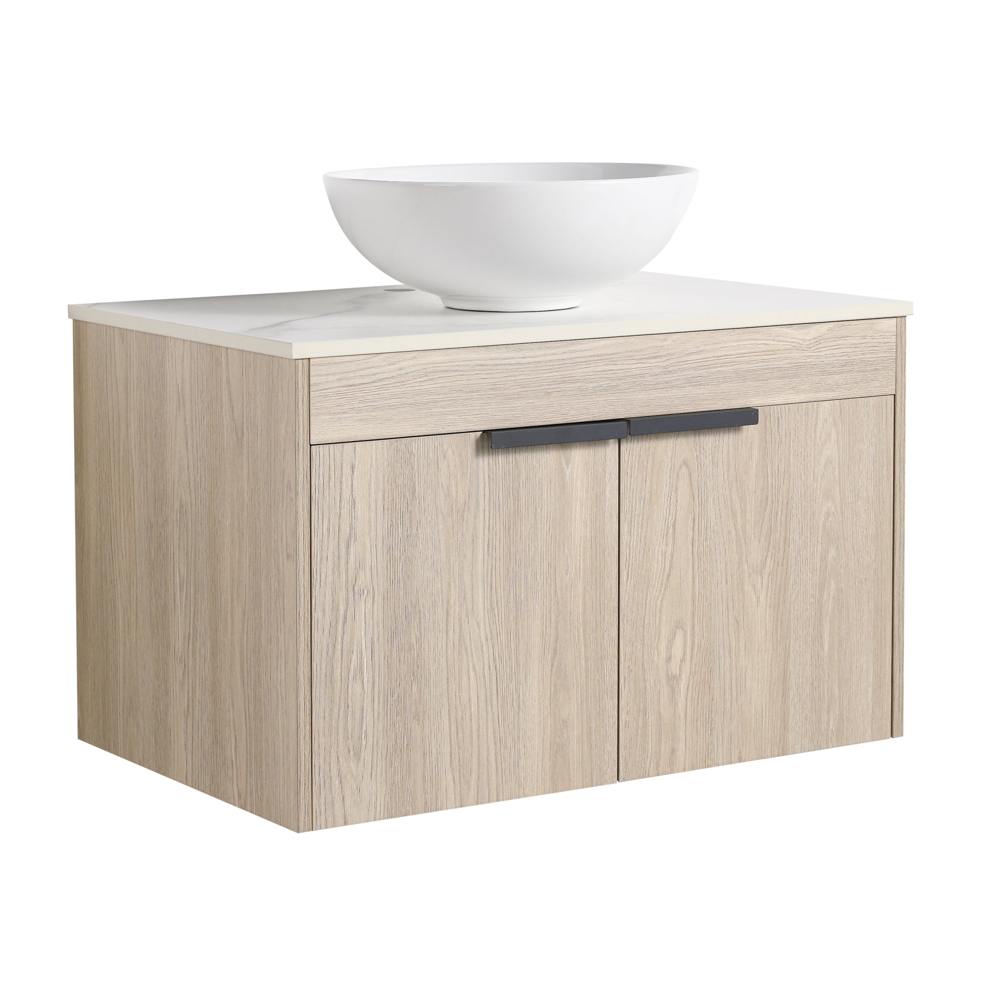 30 " Modern Design Float Bathroom Vanity With Ceramic white oak-2-bathroom-wall mounted-plywood