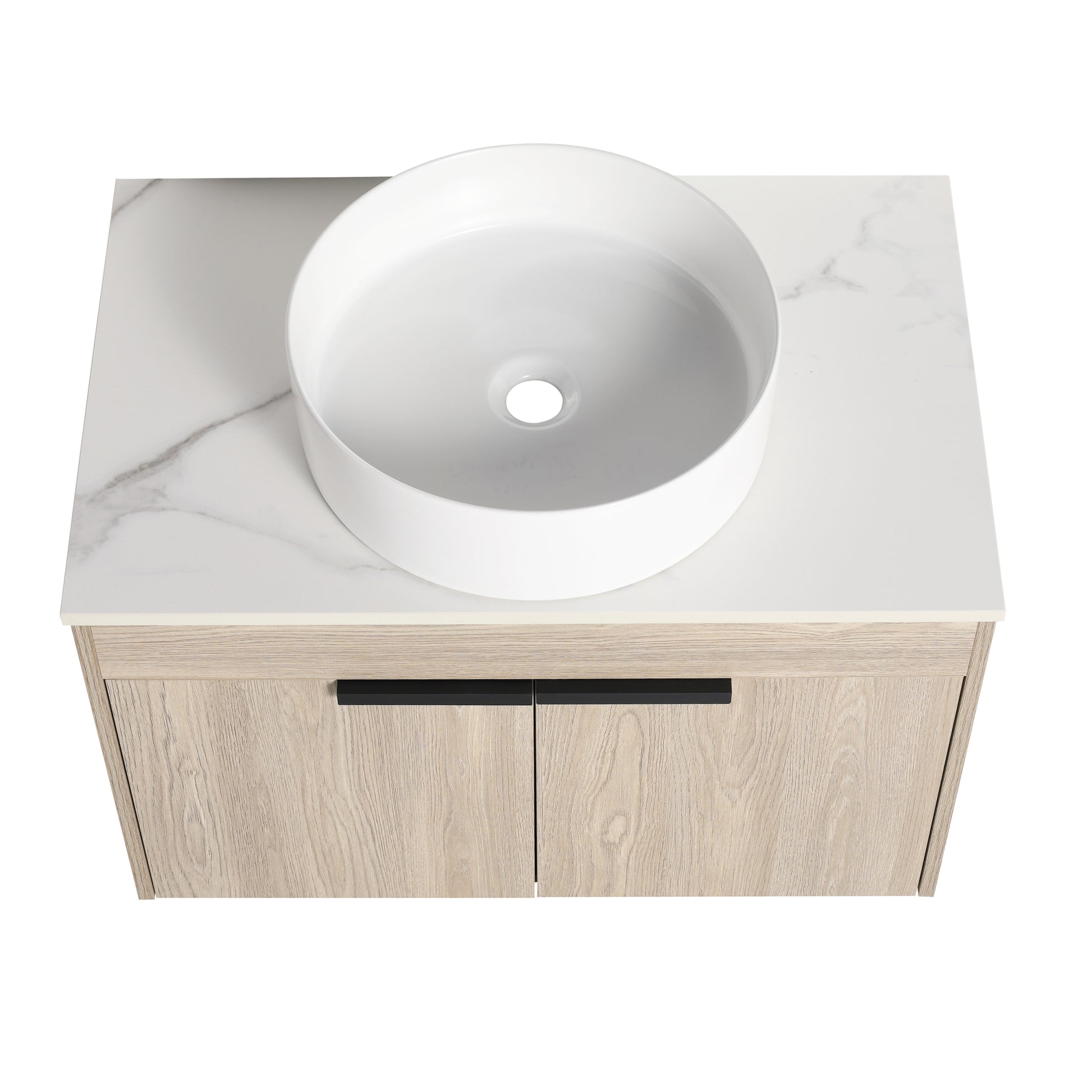 30 " Modern Design Float Bathroom Vanity With Ceramic white oak-2-bathroom-wall mounted-plywood