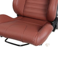 2 Piece Ergonomic Racing Seats with Adjustable Double brick red-foam-vinyl