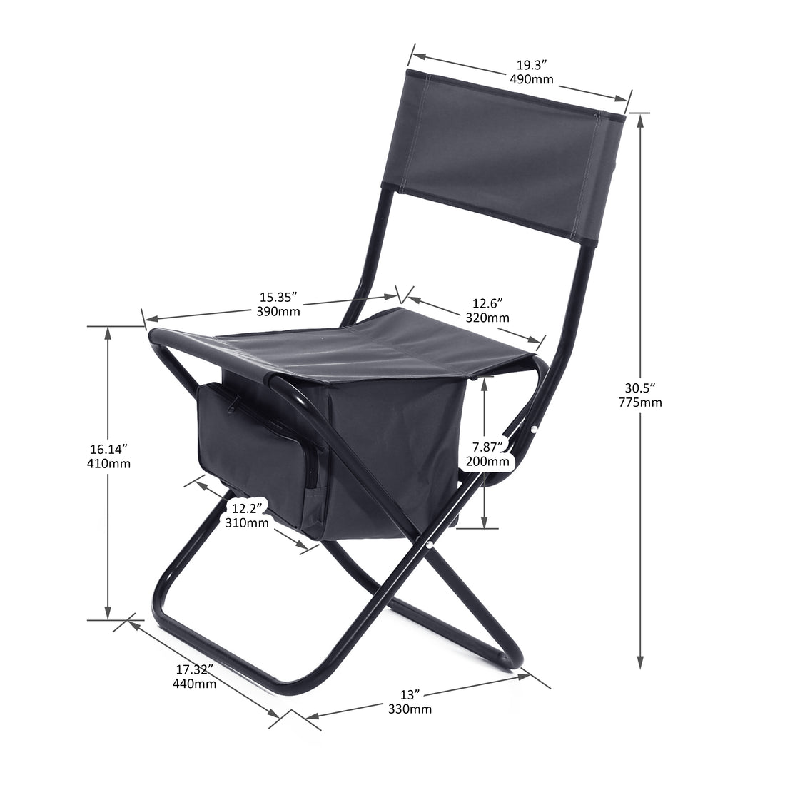 Set Of 5, Folding Outdoor Table And Chairs Set For Indoor, Outdoor Camping, Picnics, Beach,Backyard, Bbq, Party, Patio, Black Gray Black Aluminum