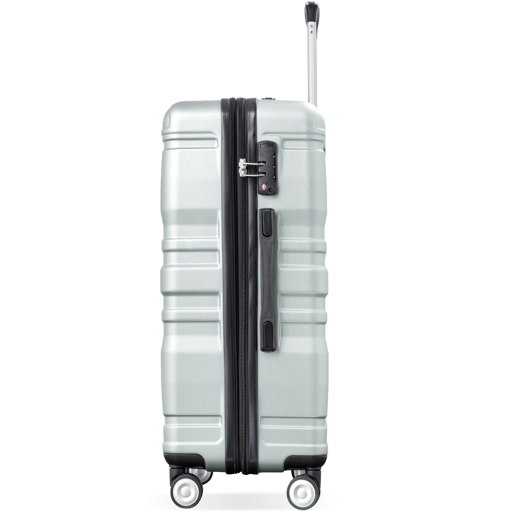 Luggage Sets Model Expandable ABS Hardshell 3pcs silver-abs