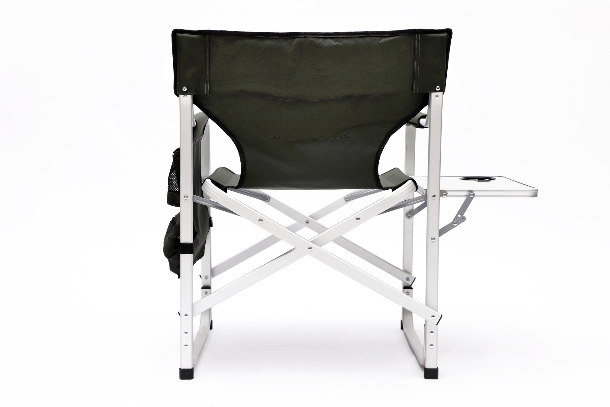 1 Piece Padded Folding Outdoor Chair With Side Table And Storage Pockets,Lightweight Oversized Directors Chair For Indoor, Outdoor Camping, Picnics And Fishing,Green Green Aluminum
