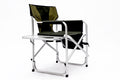 1 Piece Padded Folding Outdoor Chair With Side Table And Storage Pockets,Lightweight Oversized Directors Chair For Indoor, Outdoor Camping, Picnics And Fishing,Green Green Aluminum
