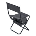 2 Piece Folding Outdoor Chair With Storage Bag, Portable Chair For Indoor, Outdoor Camping, Picnics And Fishing,Grey Gray Steel