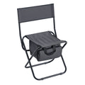 Set Of 3, Folding Outdoor Table And Chairs Set For Indoor, Outdoor Camping, Picnics, Beach,Backyard, Bbq, Party, Patio, Black Gray Black Aluminum