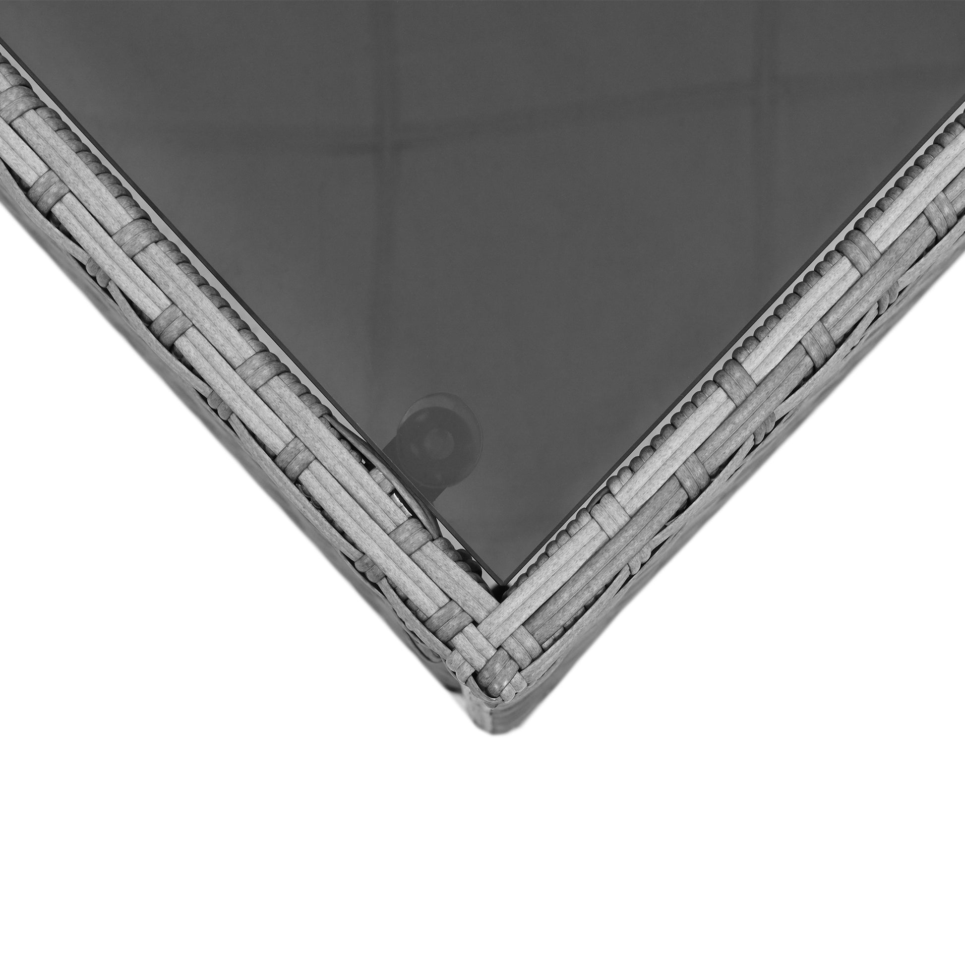 Outdoor Rattan Two Person Combination With Coffee Table, Adjustable, Suitable For Courtyard, Swimming Pool, Balcony Gray Hdpe