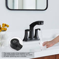 Bathroom Centerset Pull Out Matte Black 4 Inch With Pull Down Sprayer Utility Sink Faucet Matte Black Zinc