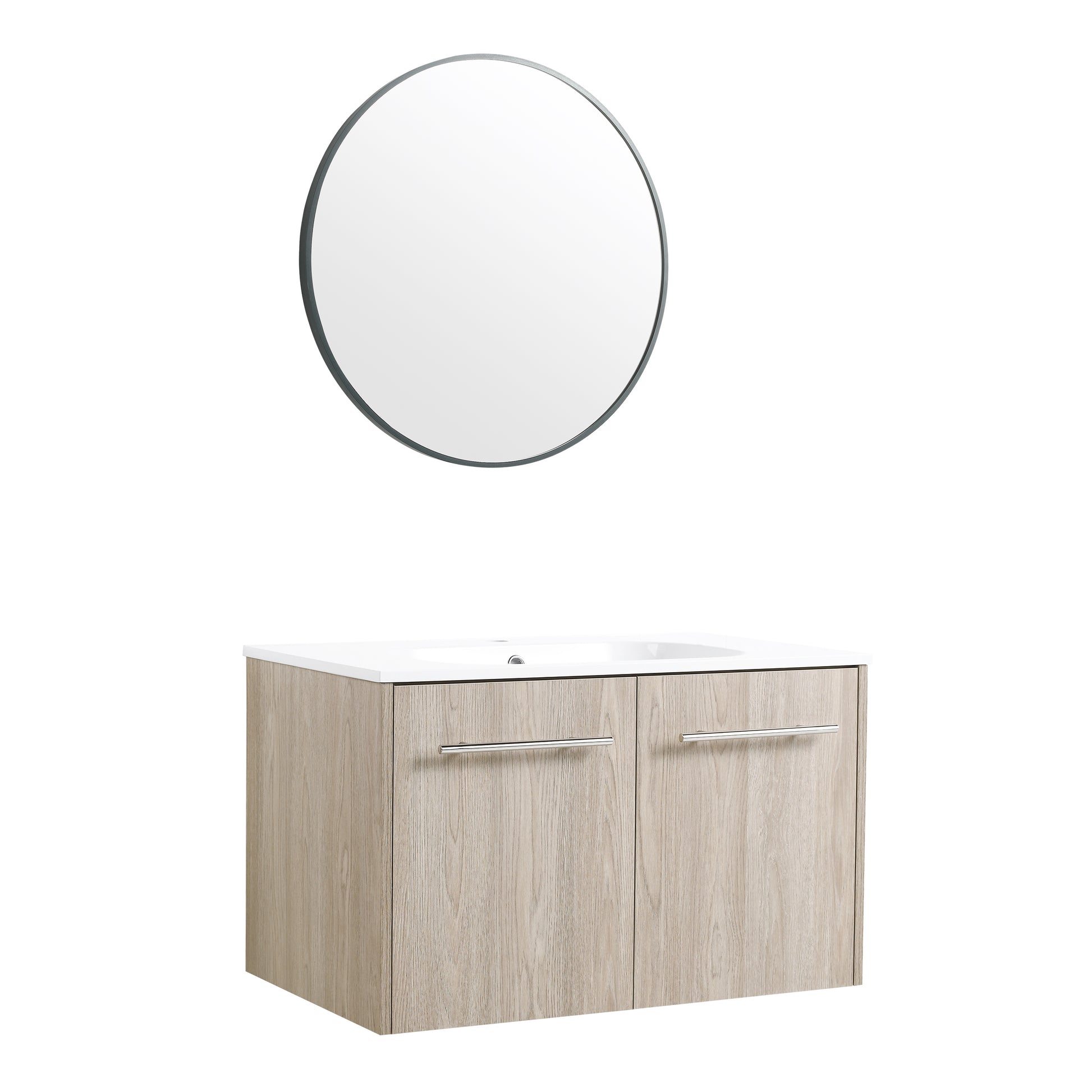 30 Inch Wall Mounted Bathroom Vanity Kd Packing Bvc04730Weo White Oak 2 Bathroom Wall Mounted Plywood