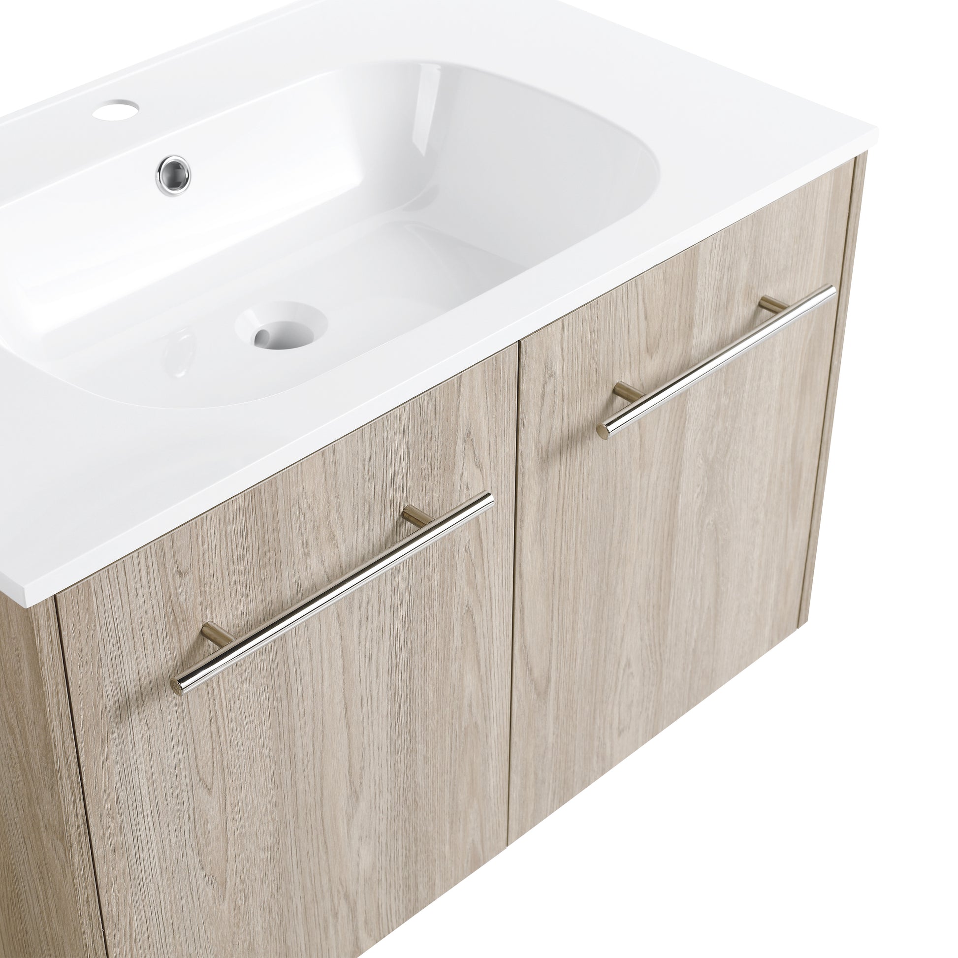 30 Inch Wall Mounted Bathroom Vanity Kd Packing Bvc04730Weo White Oak 2 Bathroom Wall Mounted Plywood