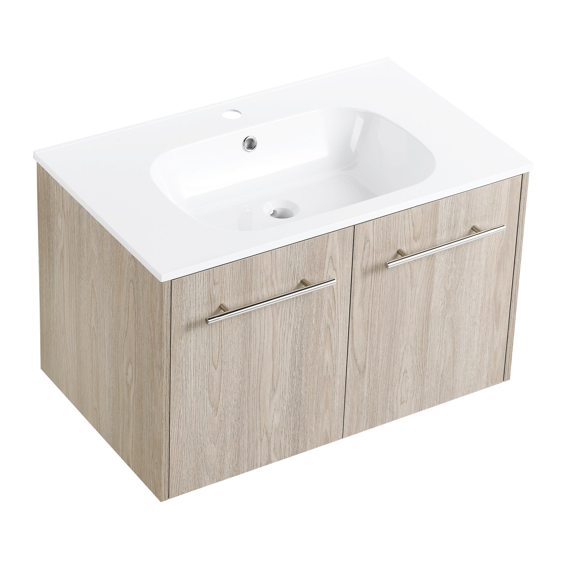 30 Inch Wall Mounted Bathroom Vanity Kd Packing Bvc04730Weo White Oak 2 Bathroom Wall Mounted Plywood