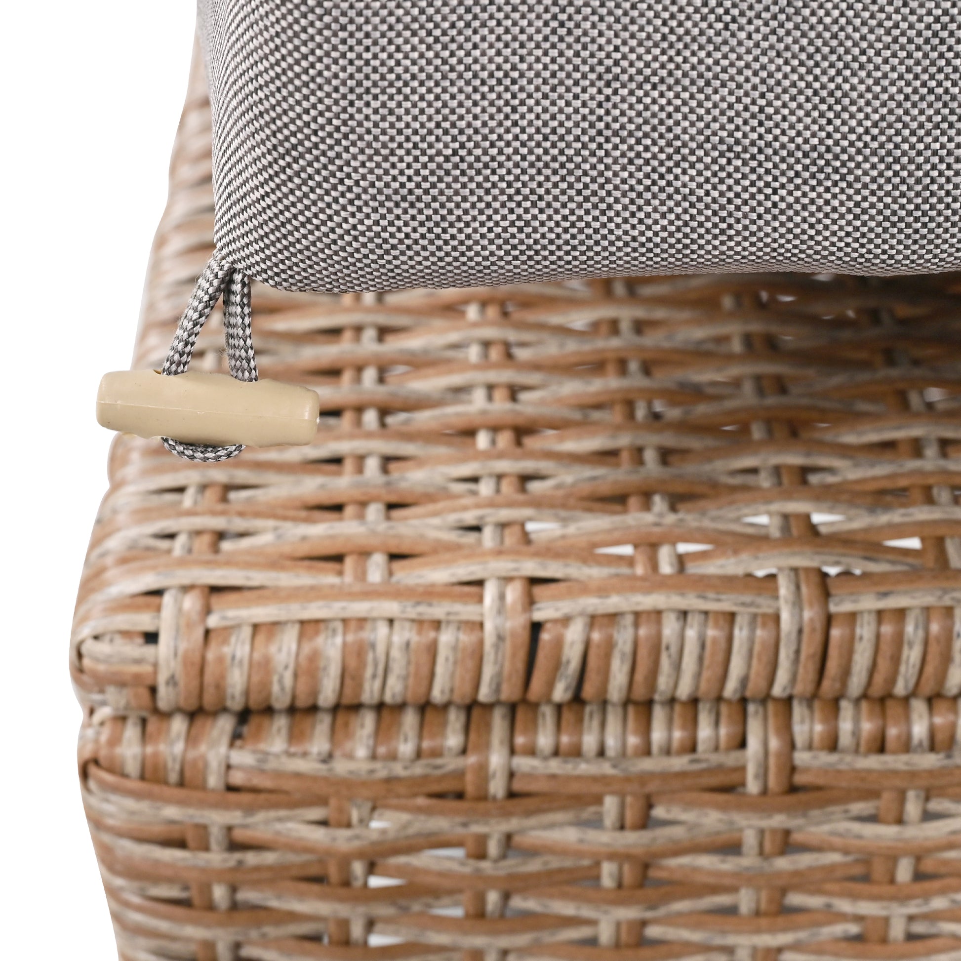 Tomax 5 Piece Outdoor Patio Rattan Sofa Set, Sectional Pe Wicker L Shaped Garden Furniture Set With 2 Extendable Side Tables, Dining Table And Washable Covers For Backyard, Poolside, Indoor, Brown