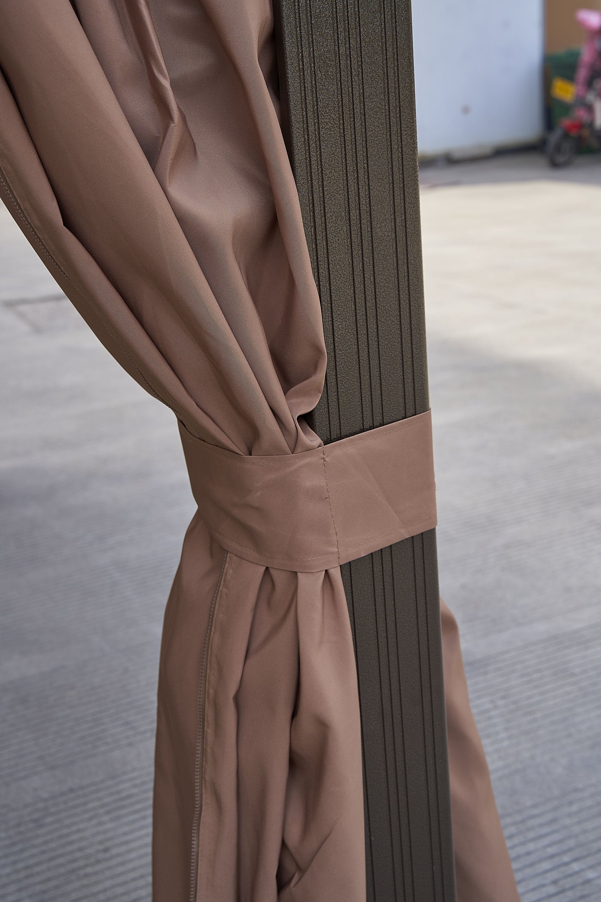 12*12Ft Patic Gazebo,Alu Gazebo With Steel Canopy,Outdoor Permanent Hardtop Gazebo Canopy For Patio, Garden, Backyard Bronze Steel