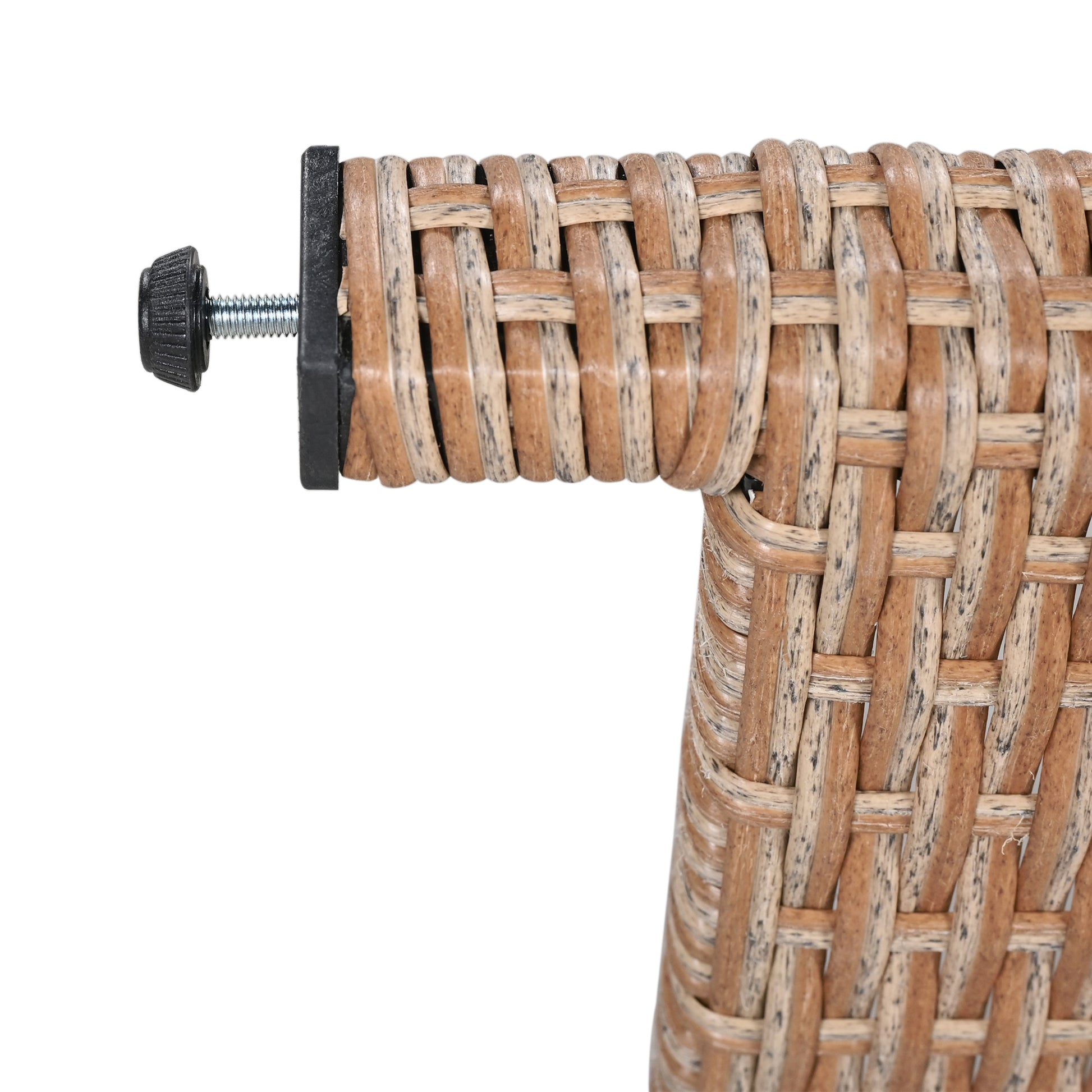 Tomax 5 Piece Outdoor Patio Rattan Sofa Set, Sectional Pe Wicker L Shaped Garden Furniture Set With 2 Extendable Side Tables, Dining Table And Washable Covers For Backyard, Poolside, Indoor, Brown