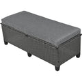 Tomax 5 Piece Outdoor Patio Rattan Sofa Set, Sectional Pe Wicker L Shaped Garden Furniture Set With 2 Extendable Side Tables, Dining Table And Washable Covers For Backyard, Poolside, Indoor, Gray Yes Complete Patio Set Gray Water Resistant Frame Water