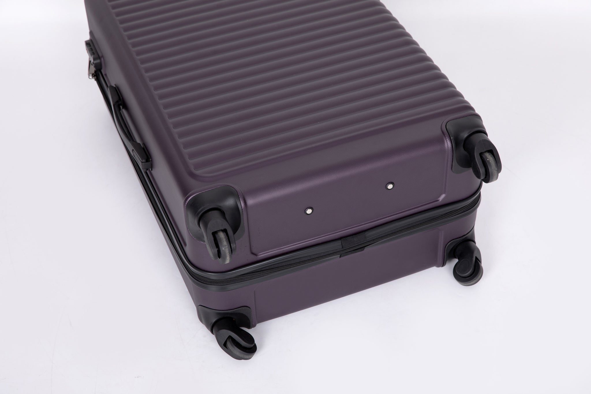 3 Piece Luggage Sets ABS Lightweight Suitcase with Two purple-abs