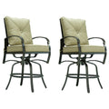Bar Chair With Back and Seat Cushion, Set of 2