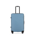 3 Piece Luggage Sets Abs Lightweight Suitcase With Two Hooks, Spinner Wheels, Tsa Lock, 20 24 28 Blue Blue Abs
