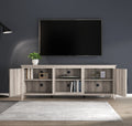 Tv Stand Storage Media Console Entertainment Center With Two Doors, Grey Walnut Grey Particle Board