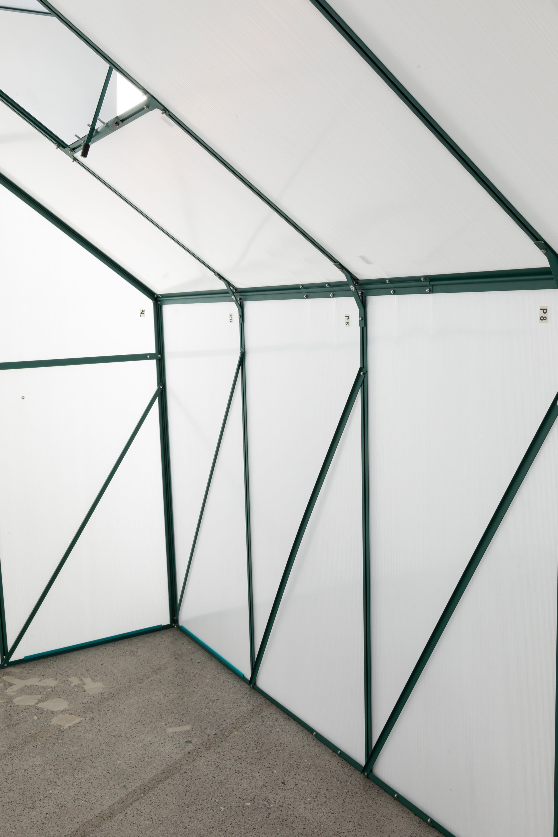 Green 6 X 8 Ft Outdoor Patio Greenhouse Green Aluminum