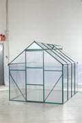 Green 6 X 8 Ft Outdoor Patio Greenhouse Green Aluminum