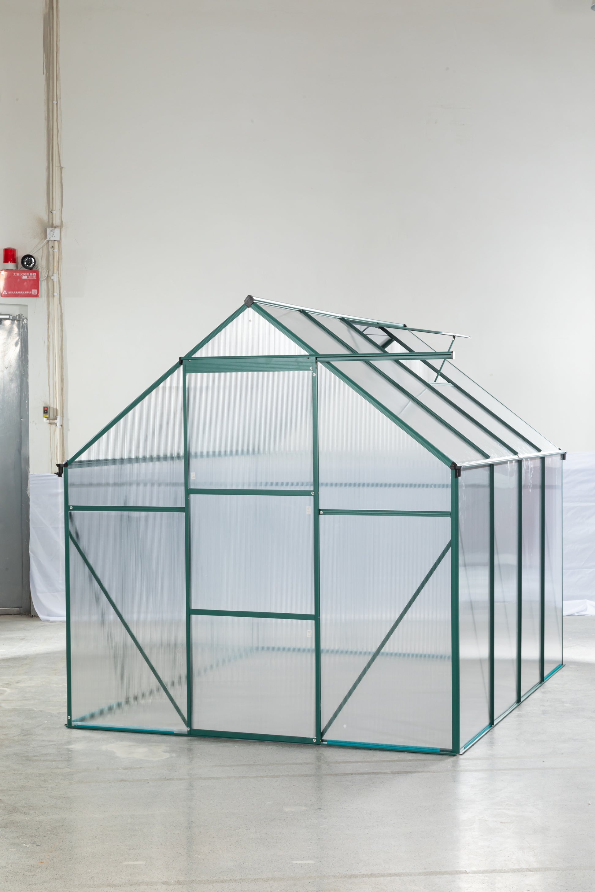 Green 6 X 8 Ft Outdoor Patio Greenhouse Green Aluminum