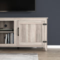 Tv Stand Storage Media Console Entertainment Center With Two Doors, Grey Walnut Grey Particle Board