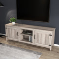 Tv Stand Storage Media Console Entertainment Center With Two Doors, Grey Walnut Grey 70 79 Inches Particle Board