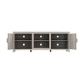 Tv Stand Storage Media Console Entertainment Center With Two Doors, Grey Walnut Grey 70 79 Inches Particle Board