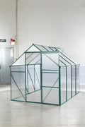 Green 6 X 8 Ft Outdoor Patio Greenhouse Green Aluminum