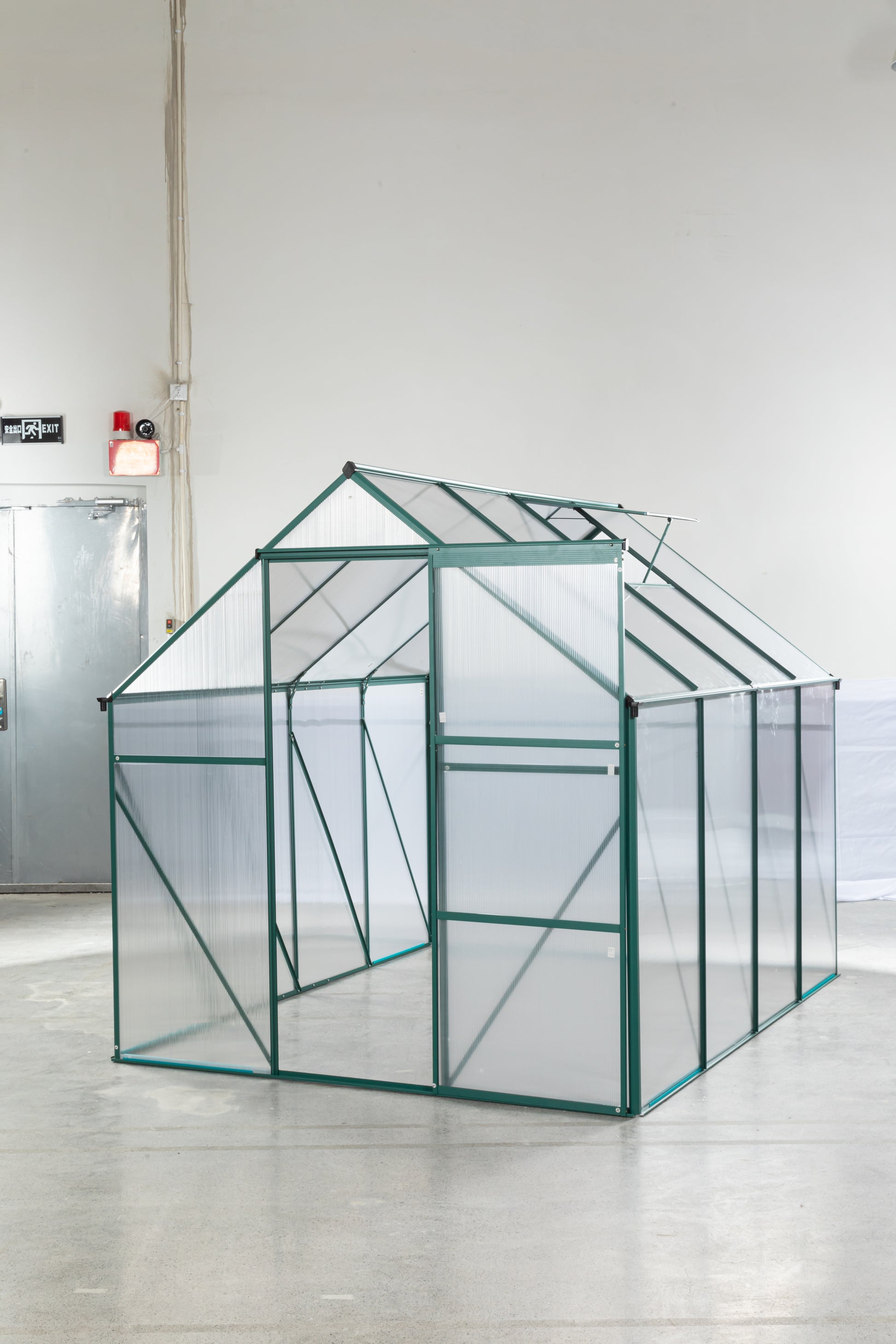 Green 6 X 8 Ft Outdoor Patio Greenhouse Green Aluminum
