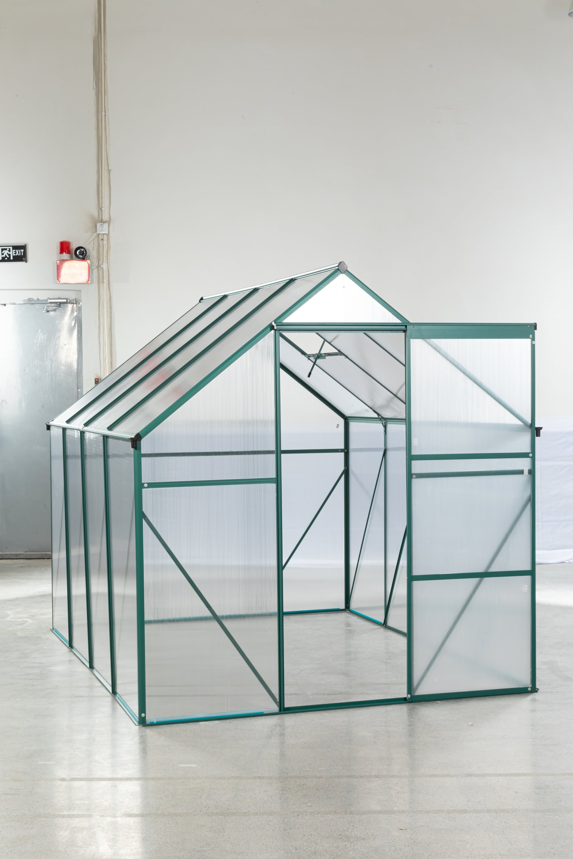 Green 6 X 8 Ft Outdoor Patio Greenhouse Green Aluminum