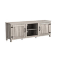 Tv Stand Storage Media Console Entertainment Center With Two Doors, Grey Walnut Grey 70 79 Inches Particle Board