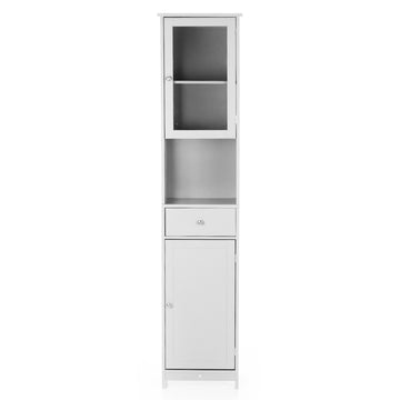 Modern Tower Tall Storage Cabinet With Doors &
