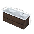 48 Inch Bathroom Vanity With Dual Sink, Resin