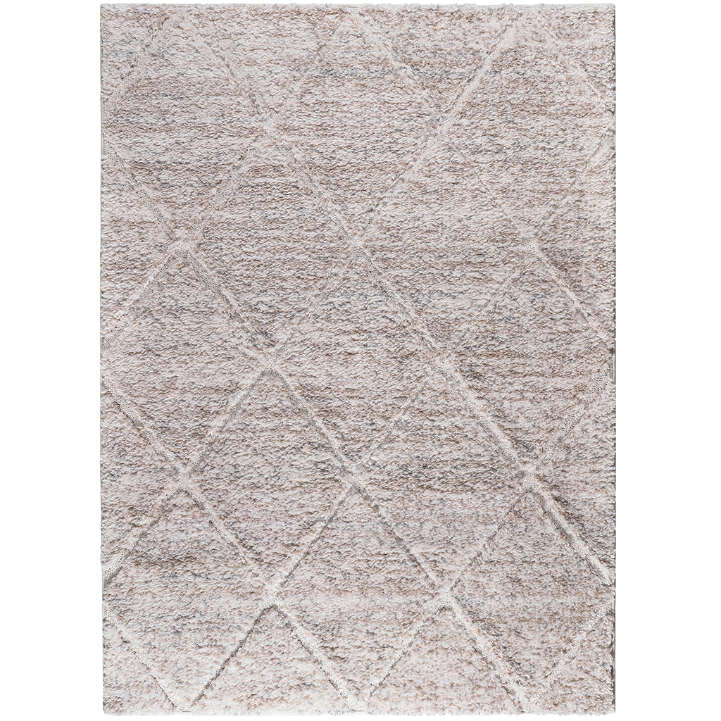 Talas Trellis Area Rug In Cream Cream Polyester