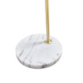 Arched Floor Lamp With Marble Base Gold Cotton