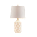 Contour Ceramic Table Lamp Ivory Cotton