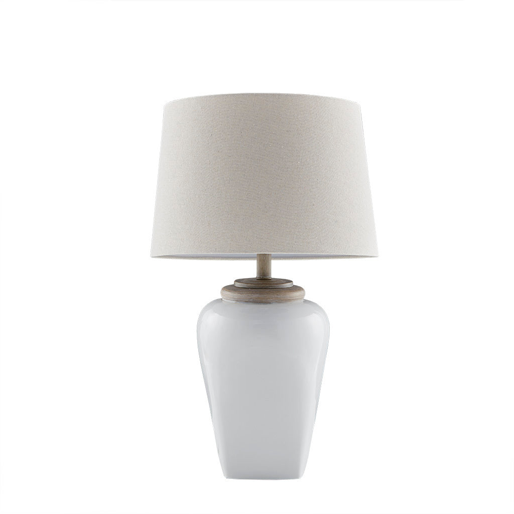 Ceramic Table Lamp white-polyester