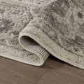 Tiled Border Area Rug Beige Cream Polyester