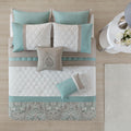 8 Piece Comforter Set Seafoam Polyester