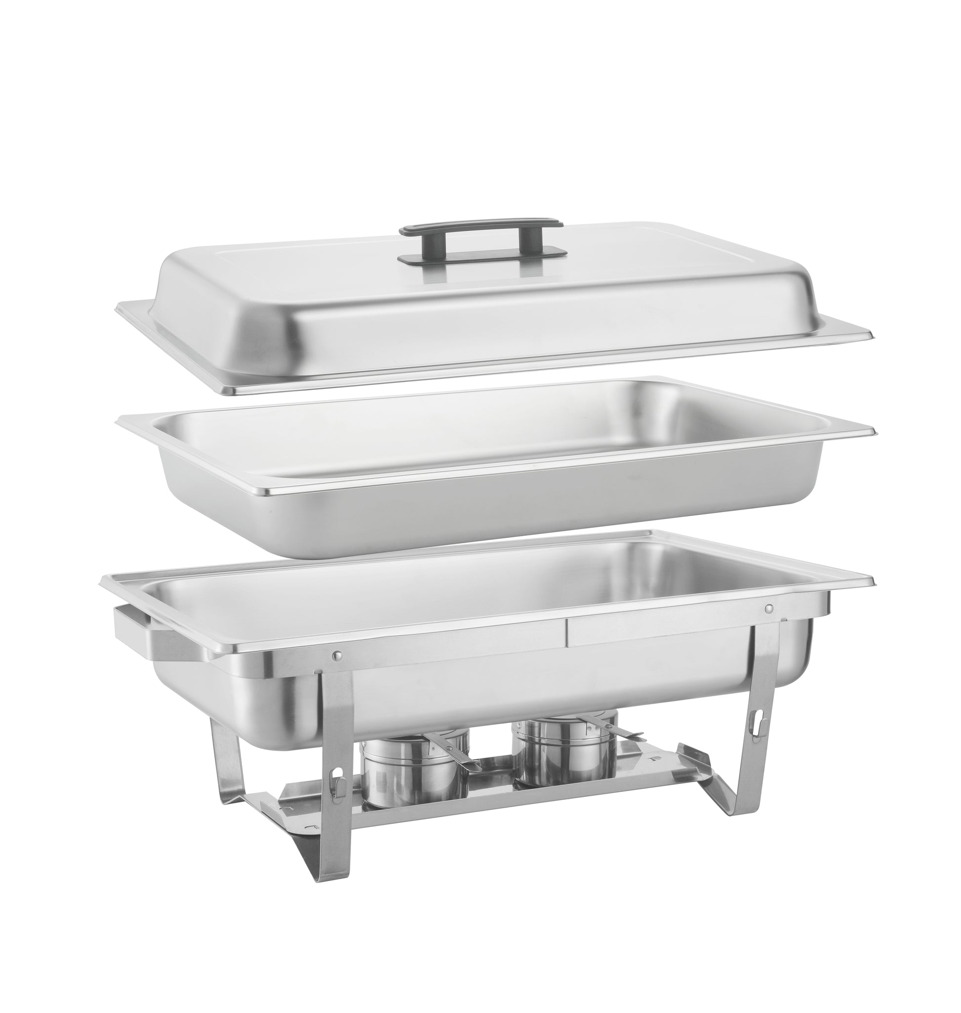 Buffet Catering Dish For Home And Outdoor 6 Pcs Sets Silver Stainless Steel