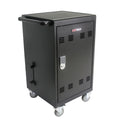 Mobile Charging Cart And Cabinet For Tablets Laptops 30 Device With Combination Lock Black Matt Black Steel