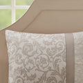 Embroidered 8 Piece Comforter Set Neutral Polyester